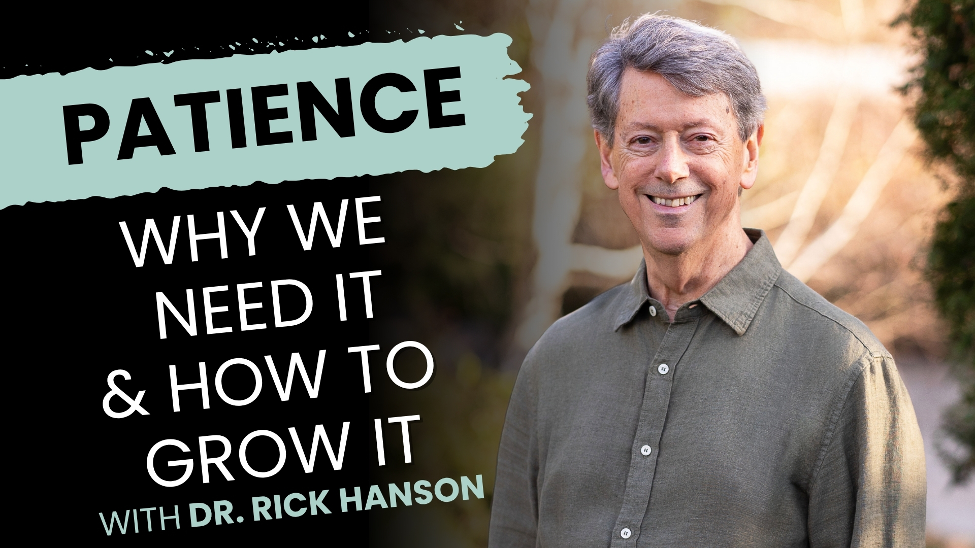 Talk + Meditation: Patience – Why We Need It, and How to Grow It