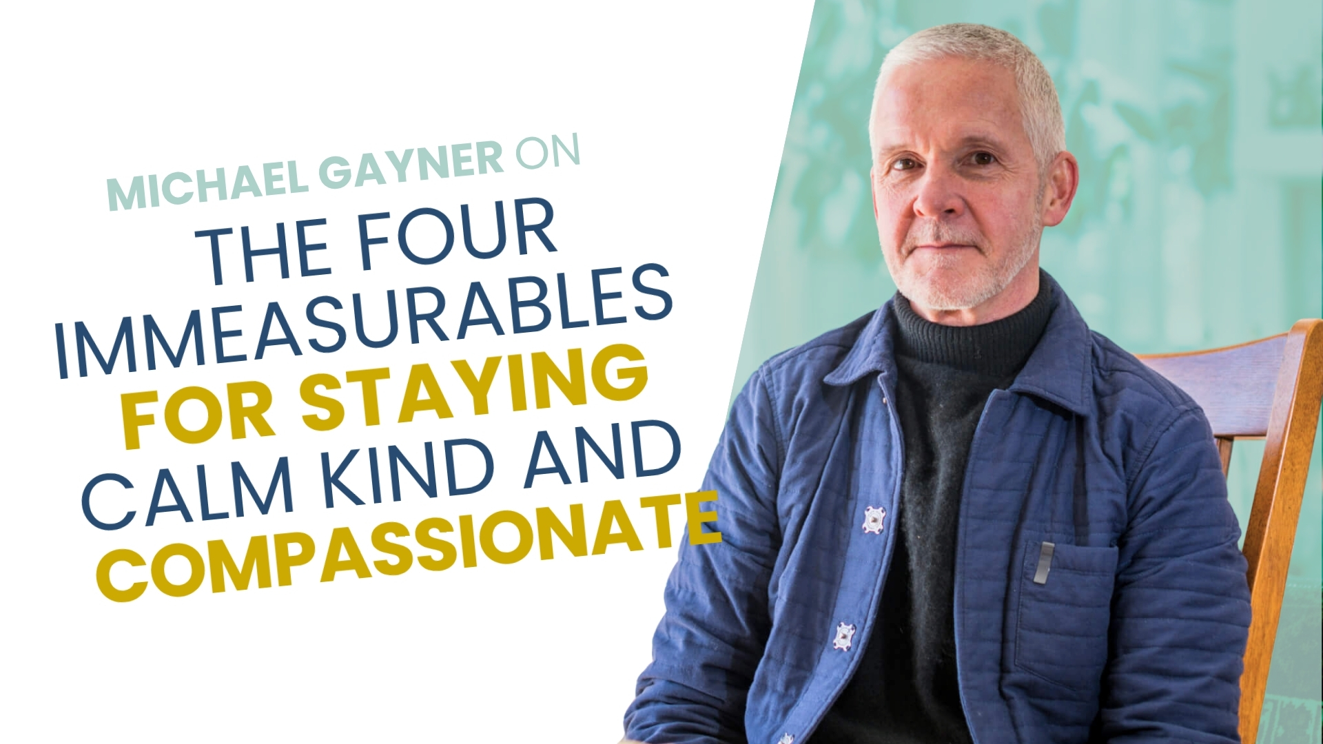 Talk + Meditation: The Four Immeasurables for Staying Calm, Kind, and Compassionate